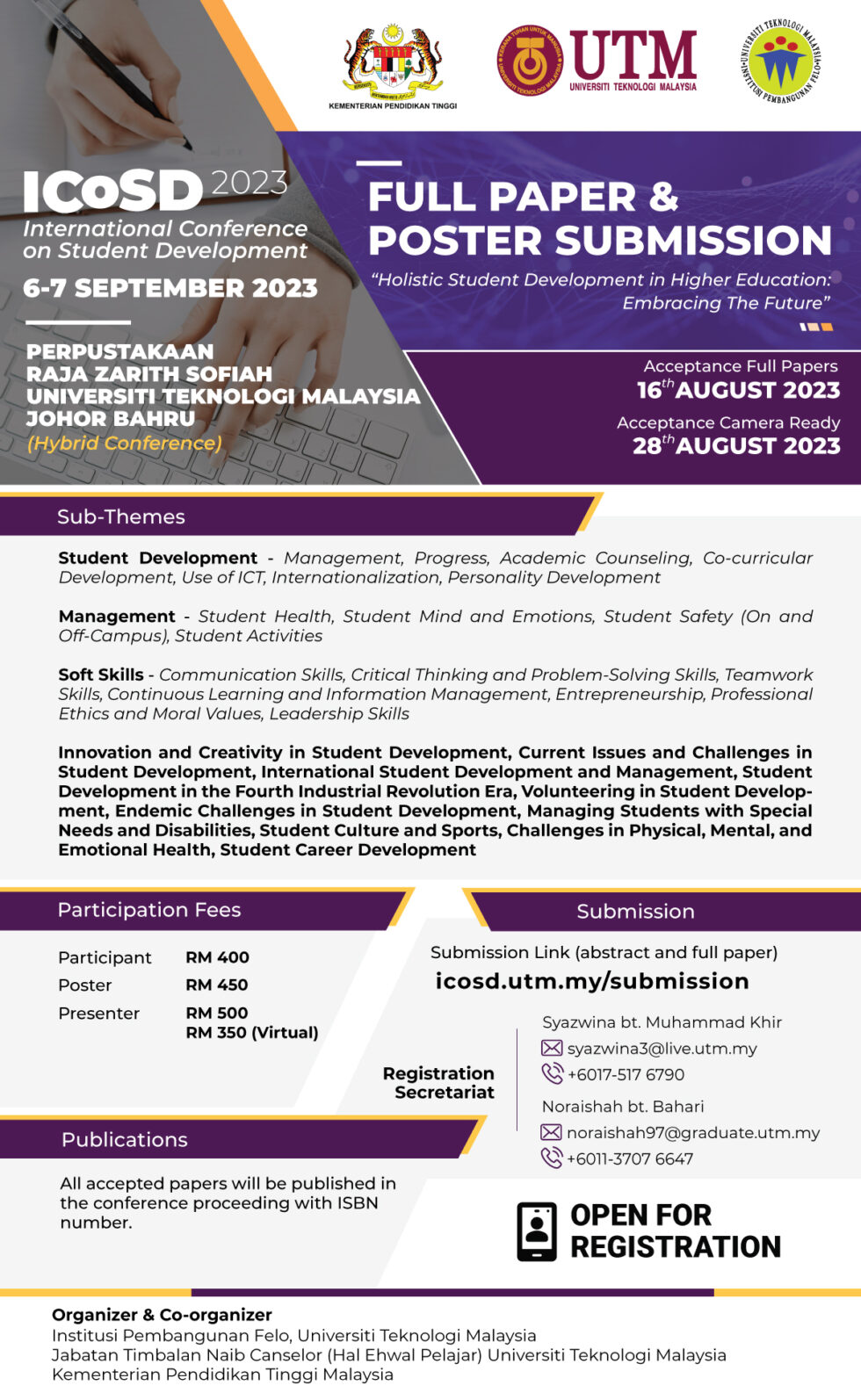 Call for Paper & Poster | ICOSD